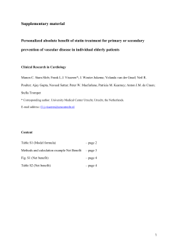 Supplementary material Personalized absolute benefit of statin