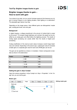 How to work with gain: Brighter images tahnks to gain