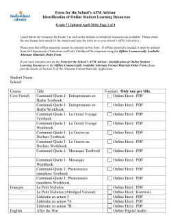 Student Needs - Department of Education