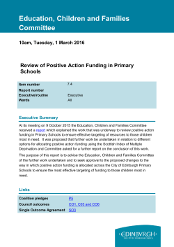 Review of Positive Action Funding in Primary