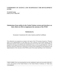 Contribution to the UN Secretary-General`s 2016 Report on