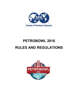 petrobowl 2016 rules and regulations
