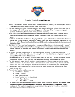 PYFL Supplemental Rules - Premier Youth Football League