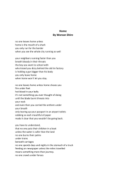 Home By Warsan Shire
