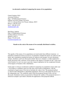 An Alternative Method of Comparing the Ratio of Two
