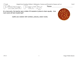 5.NF.1,3 Pizza Party 5-9-12