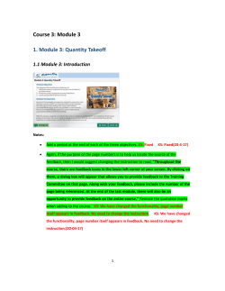 1. Module 3: Quantity Takeoff