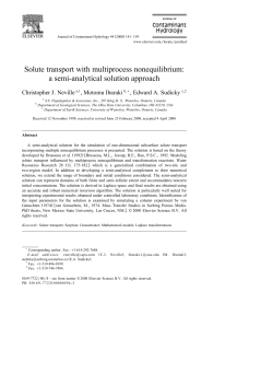 Solute transport with multiprocess nonequilibrium