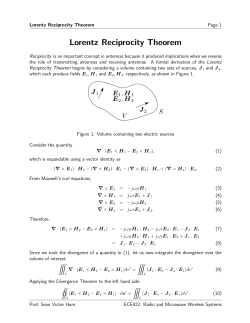 Lorentz Reciprocity Theorem