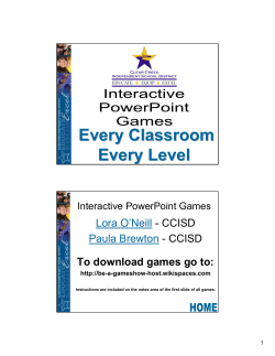 Every Classroom Every Level - Be a Game show Host