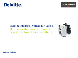 Deloitte Business Simulation Game How to use the