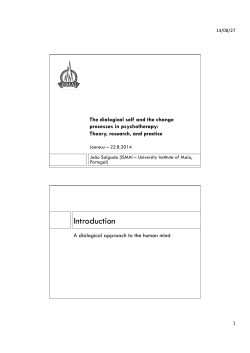 The dialogical self and change processes in psychotherapy