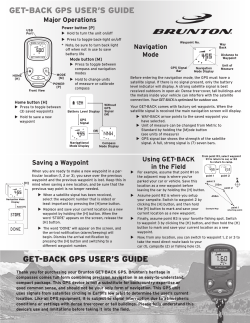 get-back gps user`s guide get-back gps user`s guide