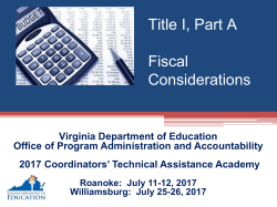 Title I Funding for 2017-2018 - Virginia Department of Education