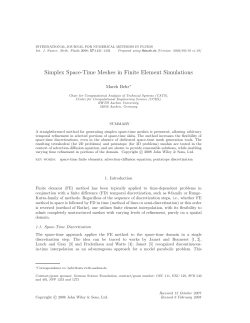 Simplex Space-Time Meshes in Finite Element