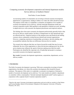 Papers in Canadian Economic Development