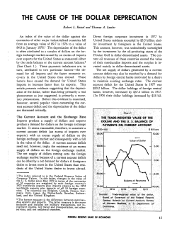 The Cause of the Dollar Depreciation