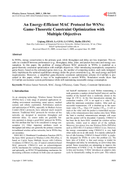 An Energy-Efficient MAC Protocol for WSNs: Game