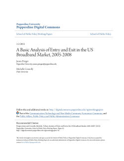 A Basic Analysis of Entry and Exit in the US Broadband Market