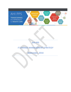 AHI PPS Change Management Strategy