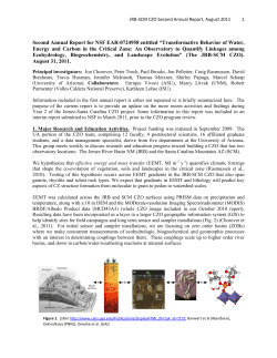 Jemez-Catalina CZO Second Annual Report 2011