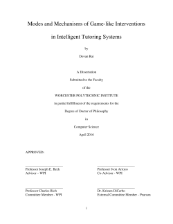 Modes and Mechanisms of Game-like Interventions in Intelligent
