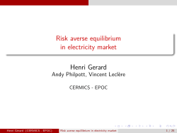 Risk averse equilibrium in electricity market