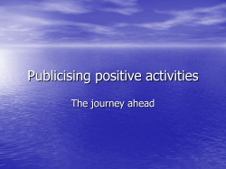 Publicising positive activities
