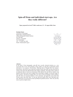 Spin-off firms and individual start
