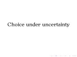 Choice under uncertainty