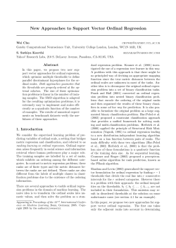 New Approaches to Support Vector Ordinal Regression
