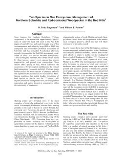 Management of Northern Bobwhite and Red
