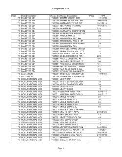 ChargePrices 2016 Dept Dept Description Charge CodeCharge