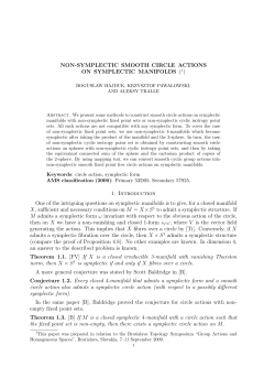 NON-SYMPLECTIC SMOOTH CIRCLE ACTIONS ON SYMPLECTIC