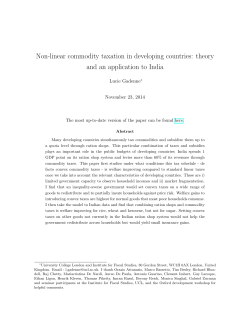 Non-linear commodity taxation in developing countries: theory and