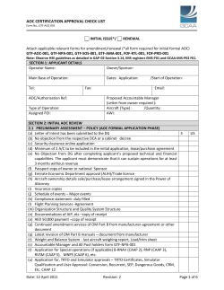 FLIGHT OPERATIONS (for initial and renewal of AOC)