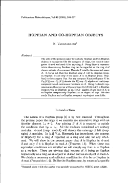 A bstract HOPFIAN AND CO-HOPFIAN OBJECTS Introduction The