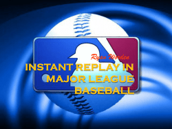 Instant Replay In Major League Baseball