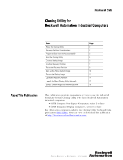 Cloning Utility for Rockwell Automation Industrial Computers