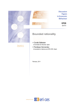 Bounded rationality - ERI-CES