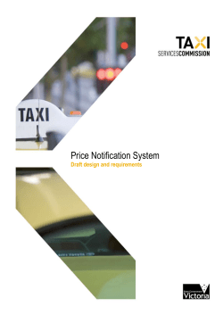 Price Notification System - Taxi Services Commission