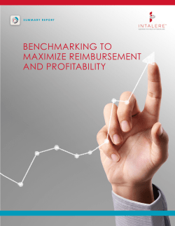 benchmarking to maximize reimbursement and profitability