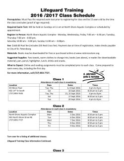 Lifeguard Training - St. Petersburg Parks and Recreation