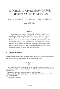 Stochastic Upper Bounds for Present Value Functions
