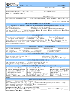 Initial Intake Form