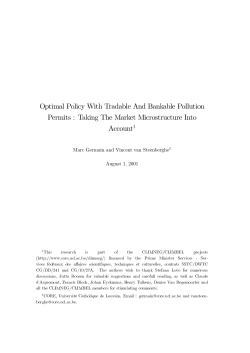 Optimal Policy With Tradable And Bankable Pollution Permits