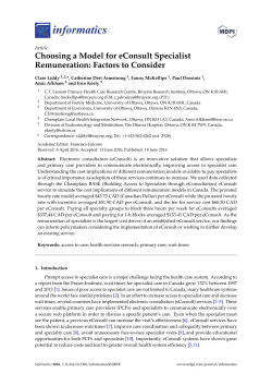 Choosing a Model for eConsult Specialist Remuneration