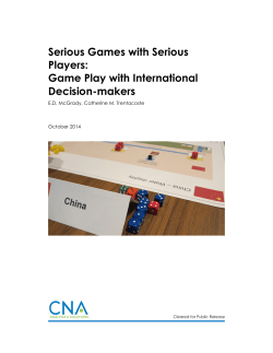 Serious Games with Serious Players: Game Play with