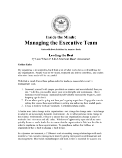 Aspatore Inside the Minds book series: Managing