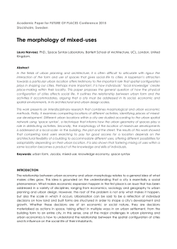 The morphology of mixed-uses